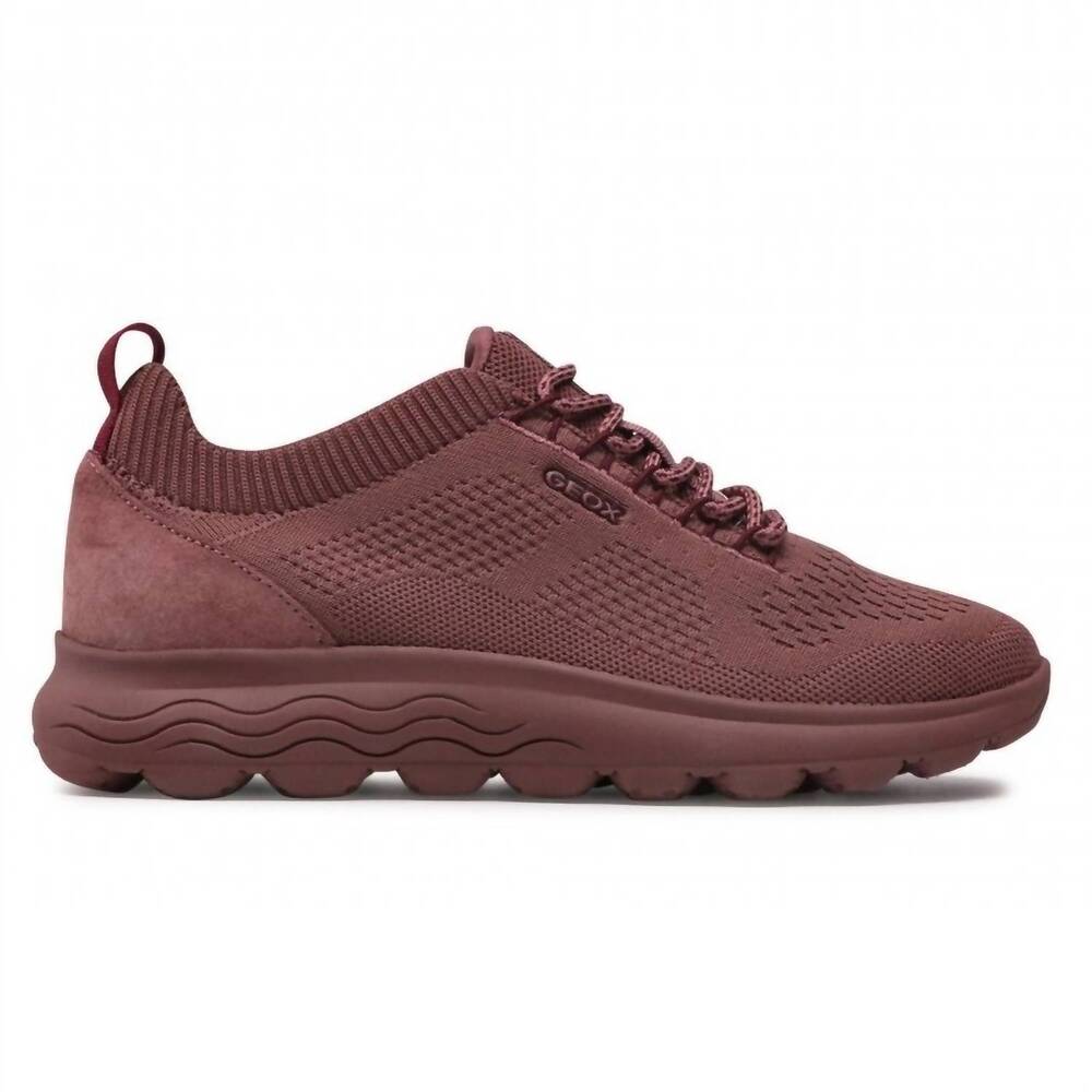 NEW GEOX women's spherica sneakers in old rose